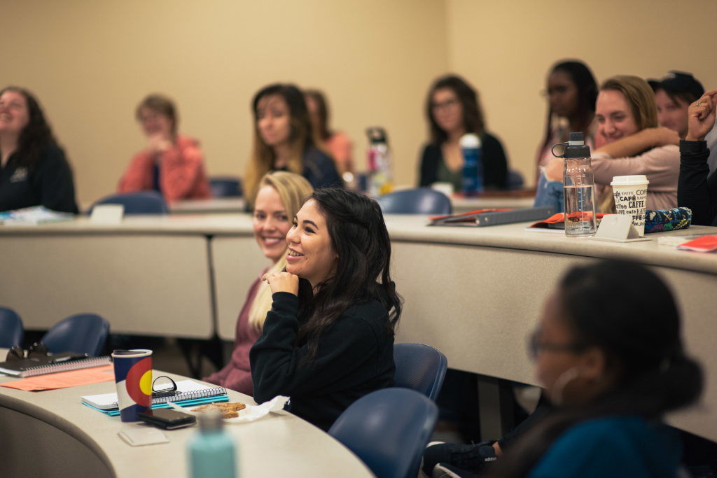 students sitting in a classroom