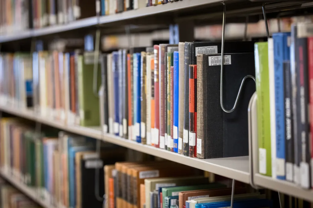 Books in a library