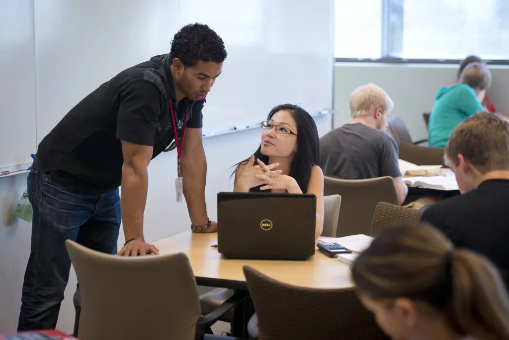 students in a discussion 