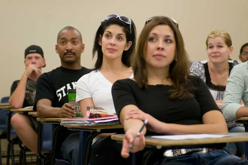 students sitting in classroom