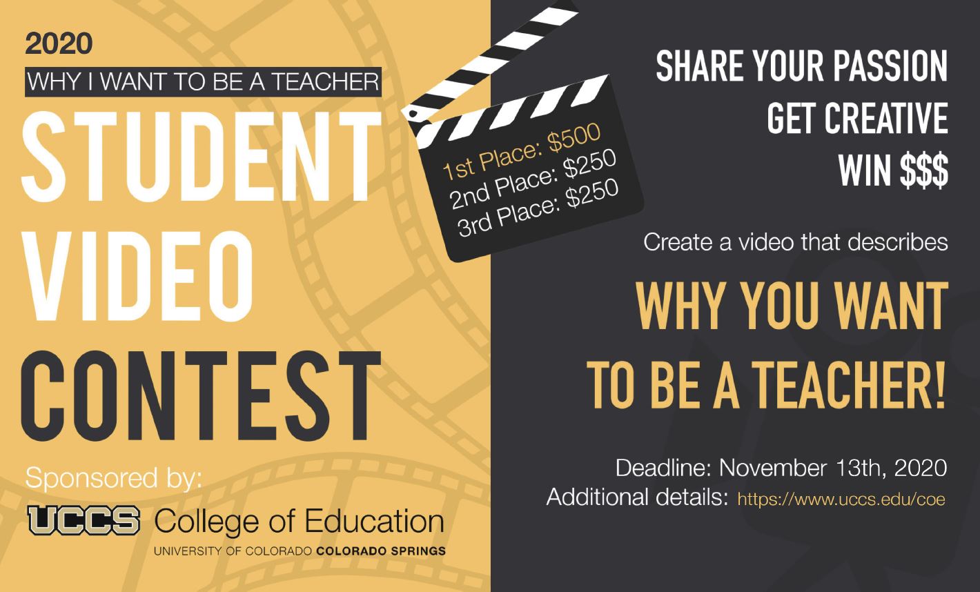 2020 Why I Want To Be A Teacher Video Contest College Of Education